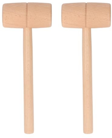 Marteau en bois Inset Maillet en bois polyvalent mixte Maillet en bois pour les usines Installation de meubles Sculpture Fruits de mer fissuration (M)