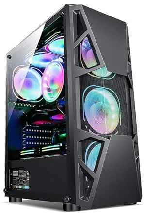 Boîtier d'ordinateur avec panneau latéral en verre trempé, support vertical pour GPU, prend en charge le refroidissement par eau pour ATX, Micro-ATX, Mini-ITX