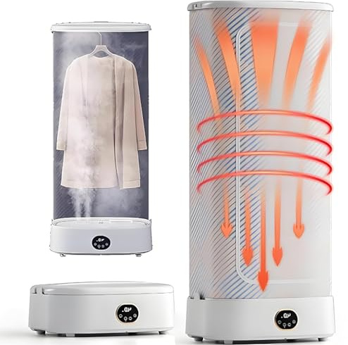 smafoseedding Planchadora Automática 2 En 1 De 1000 W, Secadora Eléctrica, Plancha De Vapor Vertical, Plegable, Vaporizador Inalámbrico para Ropa Y Telas, Vapor Y Secado.