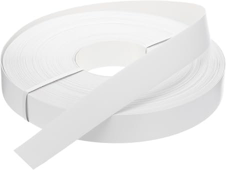 QUARKZMAN Bordo Bianco 250 ft x 2-5/32 pollici Nastro in Compensato Pre-incollato Flessibile con Adesivo Termofusibile per il Restauro di Mobili