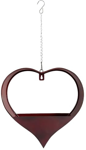 yeeplant Colgadores de pared de metal en forma de corazón, soportes para plantas que ahorran espacio con cadenas y ganchos, para jardines interiores y exteriores