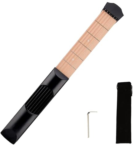 Gitarrenhals | mit 2 Plektren Trainingswerkzeug Tragbares Instrument | Akkord-Trainer für Anfänger – für Erwachsene, Anfänger, Musikliebhaber