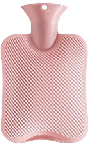 Premium Natural Rubber Hot Water Bag, Hot Water Bottle with Cover, Hand Warmer, Warming Bed,Menstrual Cramps, Neck and Shoulder Pain Relief - Great Gift(Pink,1000ml)
