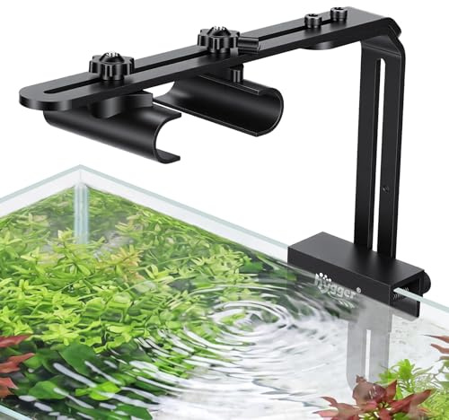 hygger Aquarium Lichtständer, LED Licht Halterung für Aquarien Universeller, Position Höhenverstellbar 8.13 inch, Aluminiumlegierung Aquarium-Licht-Riser Meerwasser & Süßwasseraquarien（Ohne Leuchten）