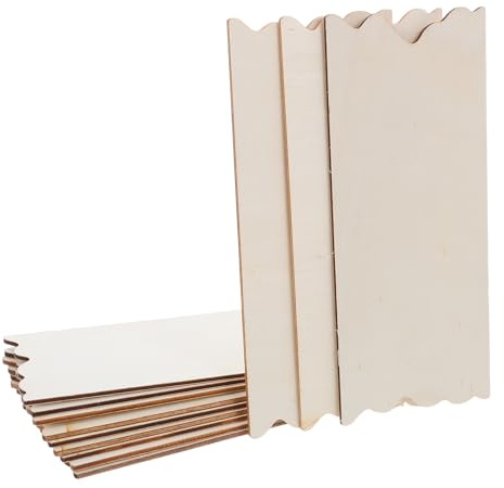 MUSISALY 24pcs Wooden Hanging Boards Eco-Friendly Blank Wood Chips for DIY Craft Home Store Decoration Registration Hanging Curving and Painting Ready with Rope Assembly