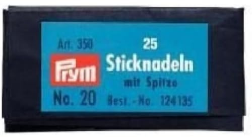 Prym 124135 Sticknadeln mit Sp. ST 20 1,00 x 43 mm silberfarbig, silber