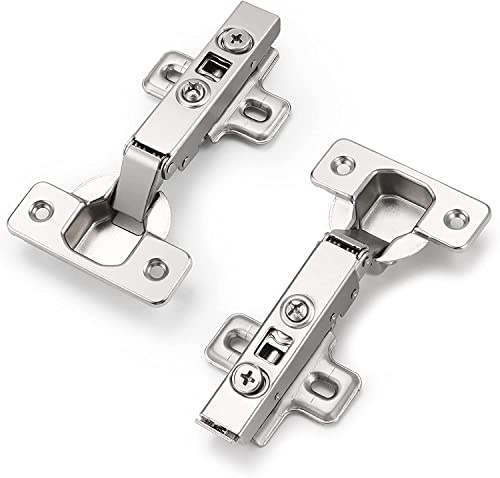 Soft Close Cabinet Cupboard Door Hinges 4 Pack 35mm Full Overlay 110 Degree, Plates and Screws Included Slow Shut Dotty Deals