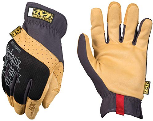 Mechanix Wear - Material4X FastFit Handschuhe (XX-Large, Schwarz/Braun) | Abriebfeste Material4X-Handfläche, belüfteter perforierter Handrücken; atmungsaktives TrekDry, elastische Stretchstulpe