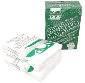 Lot de 10 sacs d'aspirateur Hetty Hetty Hetty Cleaner Hepa HEPA NVM-1CH 604015