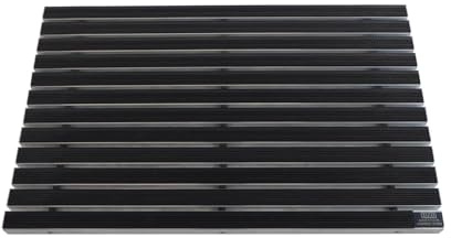 EMCO Eingangsmatte DIPLOMAT 22mm Gummi schwarz Fußmatte Schmutzfangmatte Fußabtreter Antirutschmatte, Größe:60x40cm