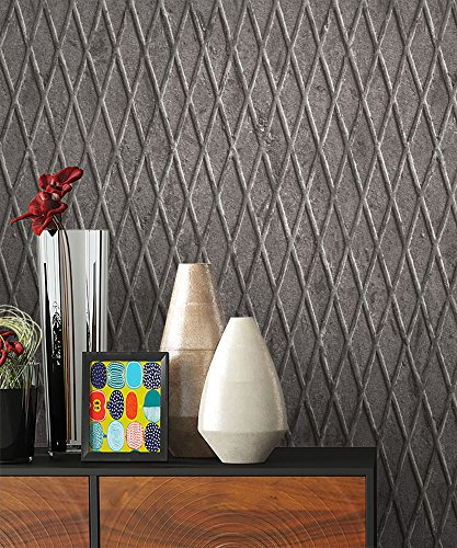 NEWROOM Tapete Grau Eisen Blech Vintage Papiertapete Papier moderne Design Optik Metalltapete Eisentapete Metall Optik Loft inkl. Tapezier Ratgeber