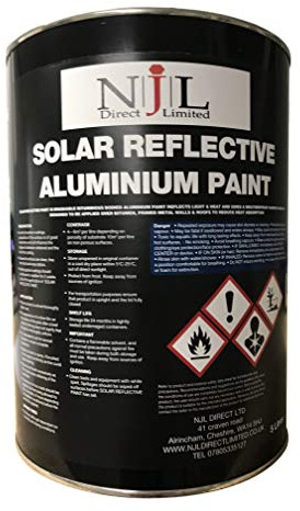 Njl Solar Reflective Roof Coating Paint Aluminium Silver 5 Litre