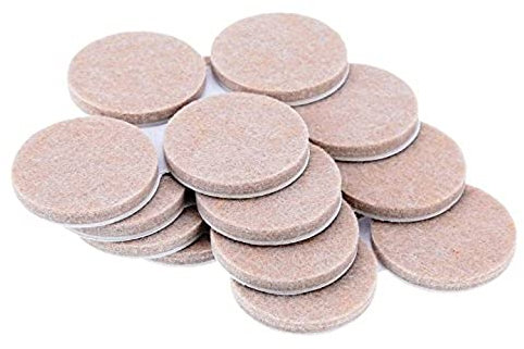 Merriway BH07074 (12 Pcs) Felt Furniture Pads Self Adhesive Heavy Duty Beige Diameter 50mm (2 inch) - Pack of 12 Pieces