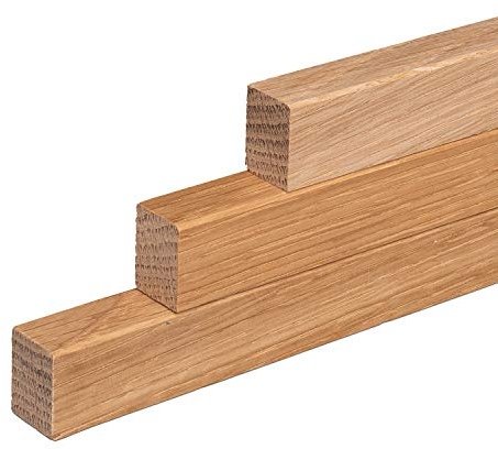 REESE | MASSIVHOLZ Vorsatzleisten Deck- Abschlus- Sockelleisten | Eiche LACKIERT | 20x15x2300mm