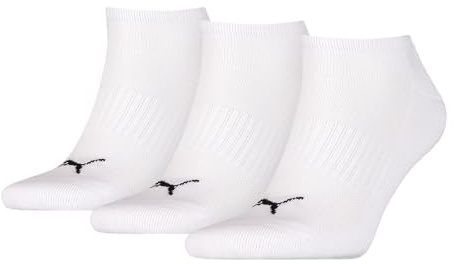 PUMA Unisex vadderade sneakerstrumpor, Vit, 42 EU