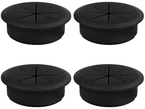 THETAG Kabeldurchführungen Kunststoff Flexibel Kabeldurchführung 60mm 4 Stück Kabeldurchführung Kabelloch Abdeckung für Schreibtisch Computertisch Arbeitsplatten Möbel