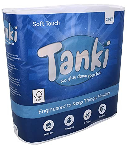 AB Tools 9 Roll No Glue Toilet Paper Loo Roll Caravan Boat Camping Chemical Septic Tank