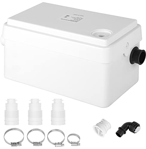 Ekomx Macerator Sewerage Sump Pump with Impeller Blades,250W 110V High Efficiency Energy saving Water pump,Basement Kitchen Bathroom Bedroom Sup Pump, Sewage Treatment Pump for Laundry and Sink