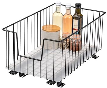 bremermann telescopic basket pull-out 30 cm wide with shelf, with telescopic rails, ideal for kitchen, bathroom & bedroom, made of metal (Black)