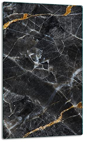 TMK ArtDeko Herdabdeckplatte 1 Teilig 30x52 cm - Spritzschutz Herdabdeckung – Herdschutz aus Sicherheitsglas – Robust, Hygienisch & Rutschfest– Schutz für Induktion, Ceran, Gas & Elektro