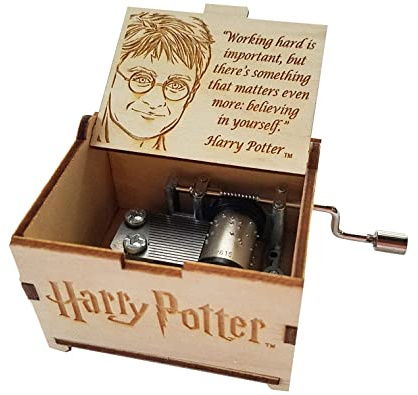 TheLaser'sEdge, Harry Potter Mini Music Box with Movies Hedwig's Theme, Gifts for Women, Men, Birthday, Christmas, Mother’s Day, Anniversary or Merchandise Decor - Harry Potter Working Quote