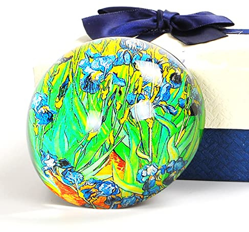 Kristallkugel Schwertlilien Halbkugel Glas Halbkugel Briefbeschwerer Heimdekoration Ornamente Kugel Miniatur Kreative Geschenke