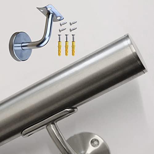 Handlauf Handläufe Geländer Treppen 2m 3m 4m 5m 6m 7m 8m Extra Lange Treppenhandläufe Mit Beschlägen Und Endkappe, Treppenhandlauf Rostfreier Stahl Wandmontage 5 8 10 12 15 18 20 22 25 Feet ( Size : 8