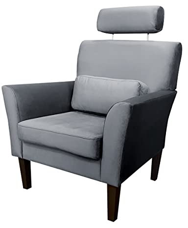 MartHome Modern Sessel Relaxsessel für Wohnzimmer Maximo Stuhl - Einzelsofa Loungesessel Wohnzimmersessel, Stoff Sessel - Relax Sessel TV Ohrensessel (Dunkelgrau BL14)