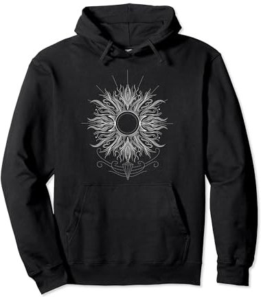 Sommer Sonne Symbol Mittsommer Sonne Fineline Tattoo Pullover Hoodie