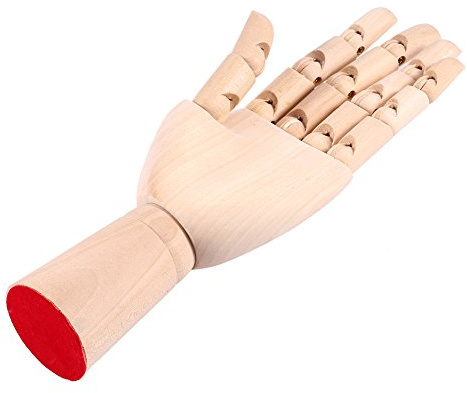 Jot Hand 14×6×5 Gliederpuppe Linke Holz Hand Malhilfe Gliederhand Modellpuppe Modellhand