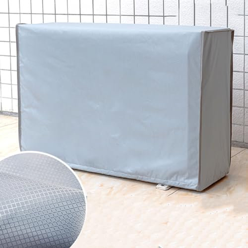 UTOYA Couvertures De Climatiseur for Les Unités L'hiver Dehors, Extérieur Tissu 600D Anti-uv Pare-soleil for Mini Pompe À Chaleur Split Condenseur Compresseur ( Color : Light gray , Size : 96*70*40cm