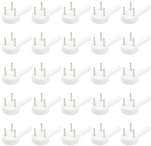 Ruidee 30 Pezzi Muro Gancio di Plastic Ganci 25mm Ganci per Appendi Quadri Appendiabiti Cornice Ganci da Parete Antitraccia Ganci per Chiodi Invisibili Ganci per Appendere Foto Specchi(SLG/25MM)