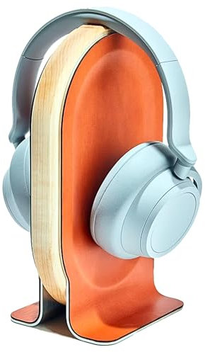 GeekWood Headphone Stand Wood Bariloche - Balolo Desk Headset Holder - Grovemade Headset Stand - Gaming Headset Stand - Wood Headphones Hook for desk - Oakywood Headphone Holder (Maple)