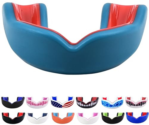 Oral Mart (Aqua/Red) Youth Sports Mouth Guard for Kids