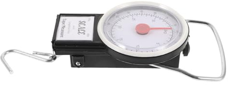 SOLUSTRE Kofferwaage Digital mit Haken Tragbare Miniwaage aus Kunststoff und Eisen Einfache Handhabung 35kg Kapazität für Gepäck und Fisch