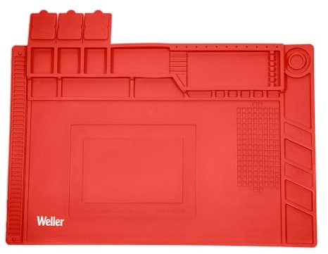 Weller WLACCWSM2-02EU Matte für Lötarbeiten Größe, mittel, Beinhaltet ein Lineal und Einzelne Fächer und Vier Magnetische Bereiche zur Aufbewahrung