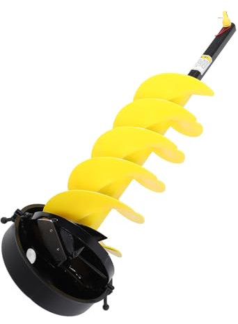 Trivella per Trapano per Ghiaccio, Diametro 8 Pollici Giallo, Trapano Elettrico a Batteria, Acciaio Legato Duro, Lunghezza 85 Cm per Appassionati di Perforazione per Ghiaccio,