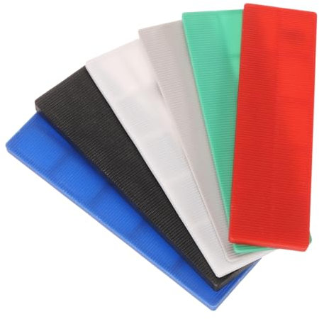 QUARKZMAN 120 Stück Unterlegplatten Kunststoff Abstandshalter Set 100 x 28 x 1-6 mm Fliesenkeile Distanzplatten Ausgleichsplatten Distanzklötze Unterlegklotz Verglasungsklötze für Fenster