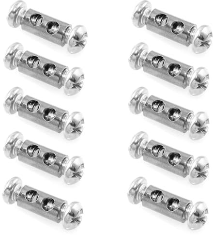 OQKAHIV 10pz Morsetto per Fune Metallica, Fune Morsetto per Fune, morsetti per cavi con tappo terminale a vite, Adatti per fili e funi metalliche, Realizzati in acciaio resistente con doppia estremità