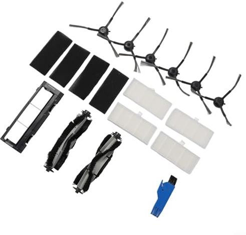 Vactidy T6 Roboter Staubsauger Ersatzteile Set - Seitenbürsten, Rollenbürste, Filter & Reinigungsbürste für Nimble T6 Modell