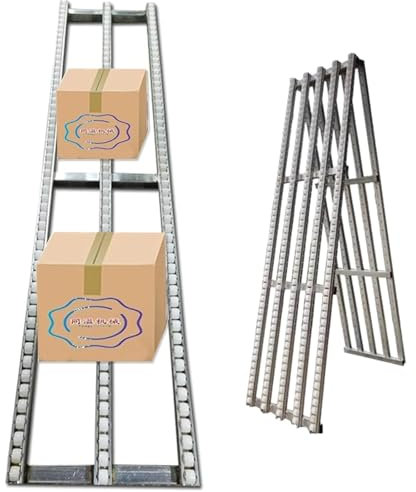 MaiBuL LNNW Leichter Schwerkraft-Förderer Faltbares Transportförderband mit Rollen, for Frachtkartons/Teppiche/Expresslieferung/LKW-Anhänger Rollenbahnschacht(W 20 in/50cm,3.3ft/1m)