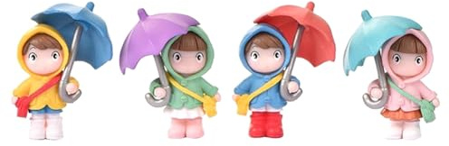 Pqahffowr Mini maceta para plantas estatuas decoración alféizar de ventana, mini figura de paisaje ornamento de oficina, 4 piezas