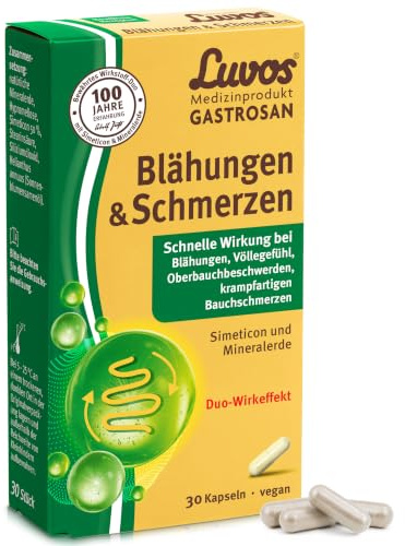 Luvos Gastrosan bei Blähungen & Schmerzen mit Duo-Wirkeffekt, 30 Kapseln