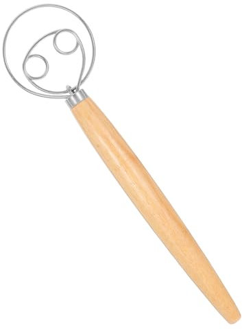 Luxshiny Fouet Avec Manche Pour Mélanger Pâte Desserts Pizza Pâtisserie Ustensiles De Cuisine Fouet à Spirale