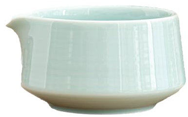 Generisch Matcha Chawan, bol à matcha en céramique, bol à matcha avec bec verseur, 560 ml, service à thé japonais matcha cérémonie en céramique pour bureau salon de thé (B)