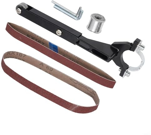 Gdfnmogo Kit di fissaggio per smerigliatrice angolare a nastro, converte la smerigliatrice angolare modello 100 in macchina a nastro di sabbia per la lavorazione del legno e la lucidatura dei metalli