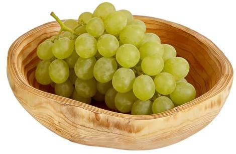 EUBSWA Stilvolle Obstschale aus Naturholz Handgefertigte Unregelmäßige Holzschale für Küchentheke & Tischdekoration, Kreative Servierschüssel für Obst, Salate (15-19CM)