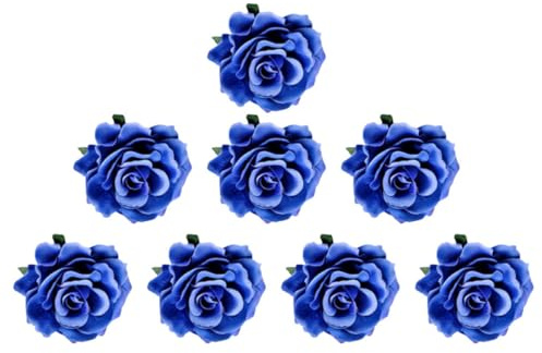 SUPVOX Broche en Tissu Grosse Rose 10 CM Lot de 8 Pièces Bleu Ciel Épingle de Mariage Décorative pour Robe Accessoire Floral pour Cérémonie et Tenue Quotidienne