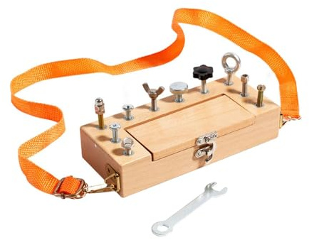 FytStycale Set di Attrezzi Giocattolo per Bambini, Cassetta degli Attrezzi in Legno, Giocattolo sensoriale per l'apprendimento precoce, Set di cacciaviti