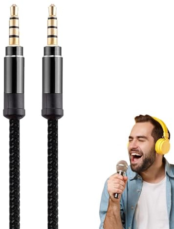 HonJiekomy Aux Cord | 1.5m 3.5mm Audio Aux Cable for Car - Male to Male Auxiliary Cord Extension Adapter for Smartphone, Headphones, and Stereo